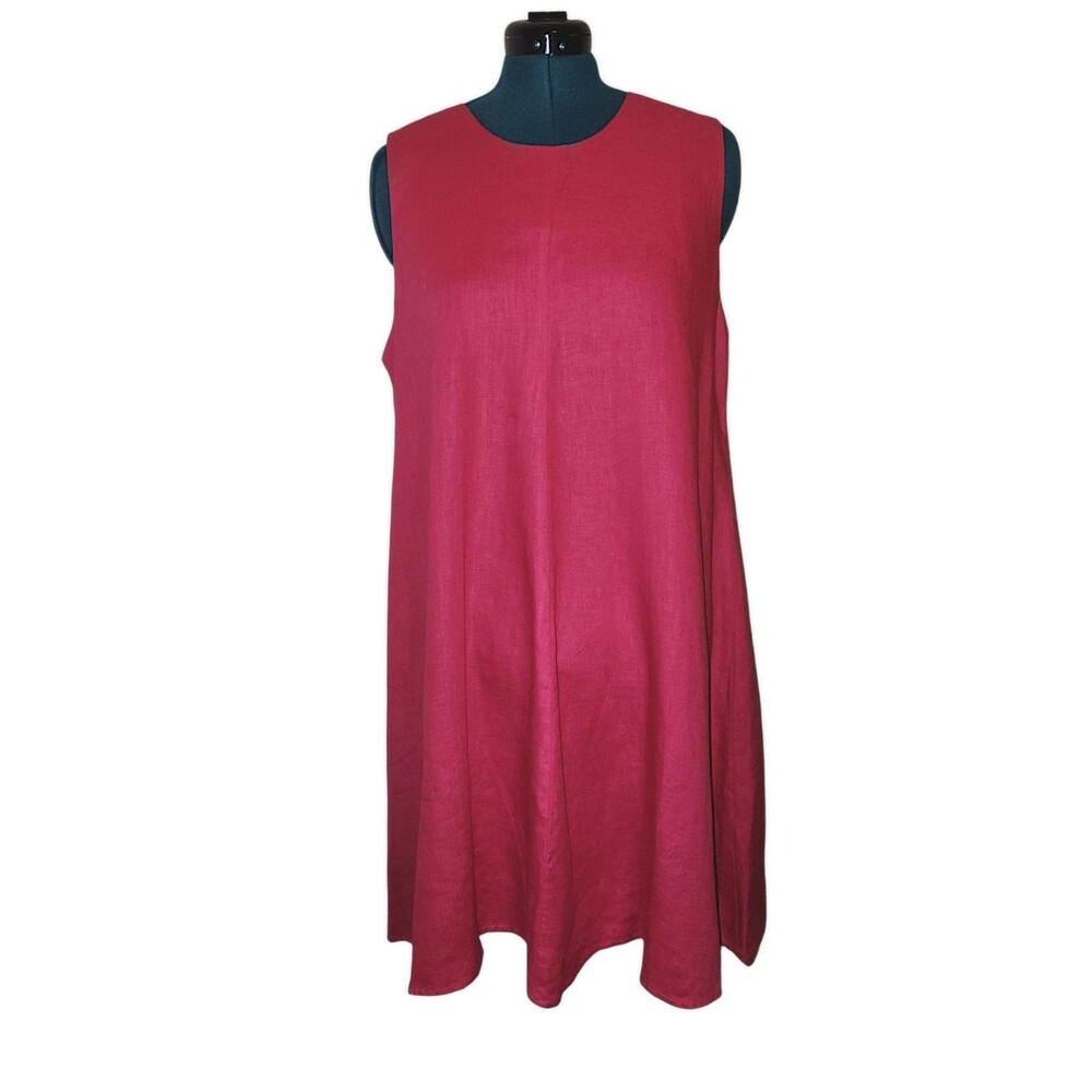 Philosophy size XL sleeveless A-line Trapeese short dress hot pink 100% …